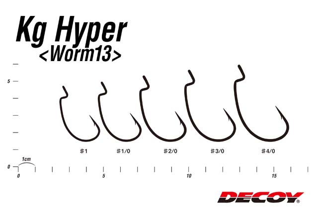 DECOY KG Hyper Worm13: размерный ряд